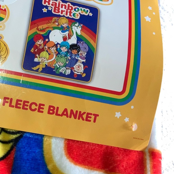Rainbow Brite Group Throw Blanket -  40 Yr Celebration - 40” x 50” - NWT - Picture 2 of 2